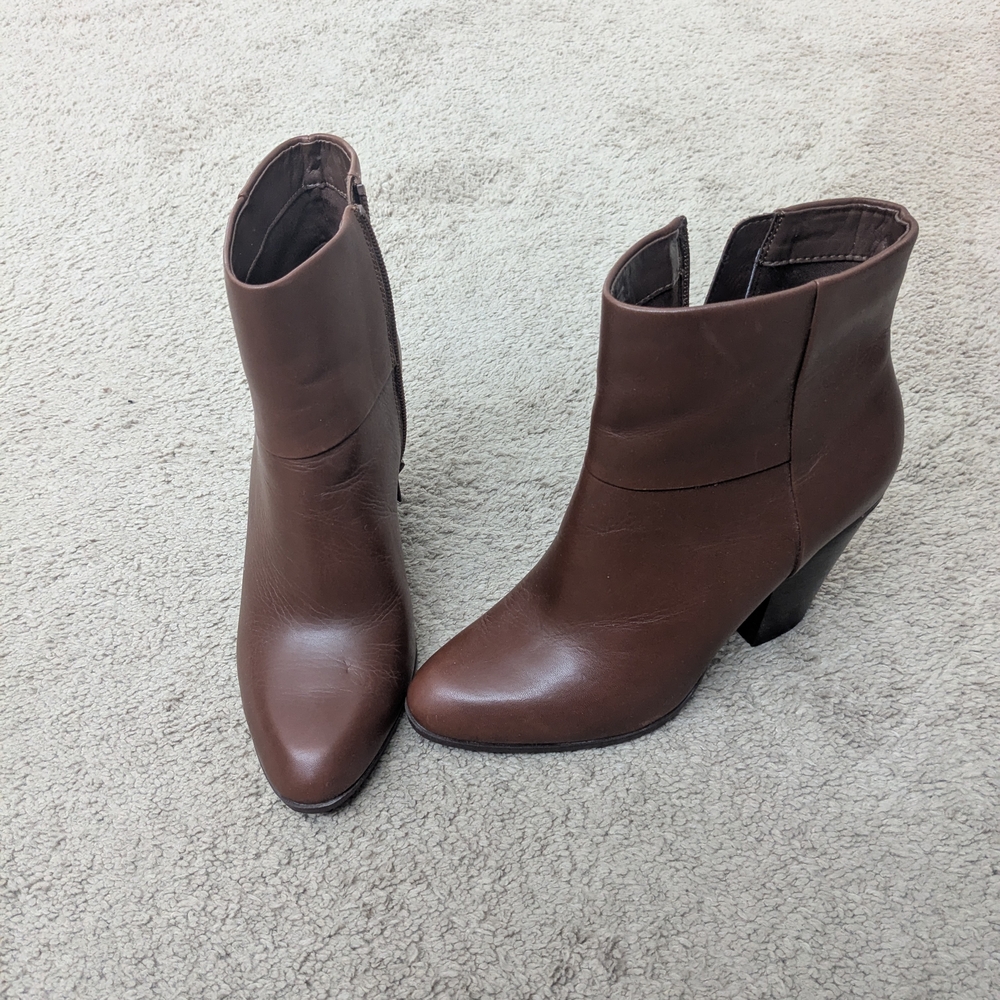 Nine West Chocolate Ankle Booties